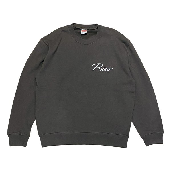 画像1: POSER CREWNECK (CHARCOAL) (1)