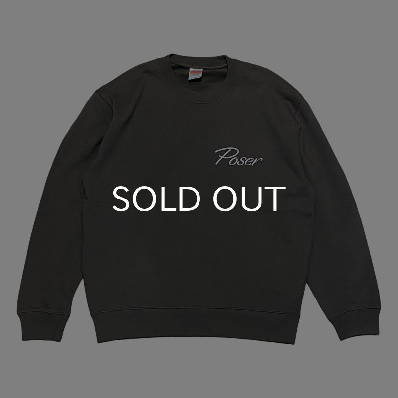画像1: POSER CREWNECK (CHARCOAL) (1)