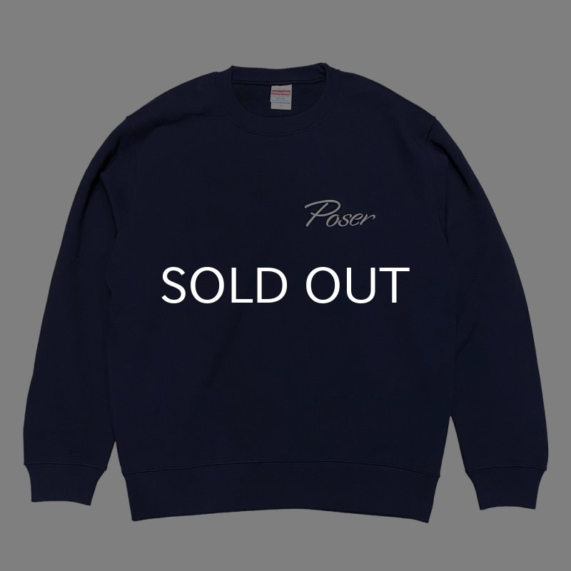 画像1: POSER CREWNECK (NAVY) (1)