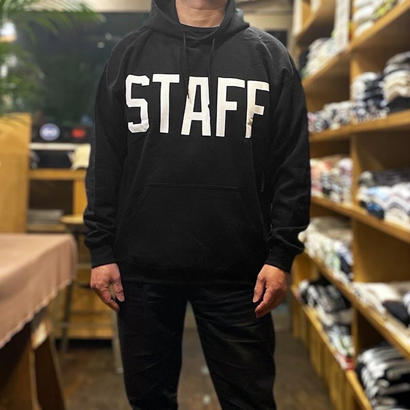 画像1: STAFF HOODIE (BLACK) (1)