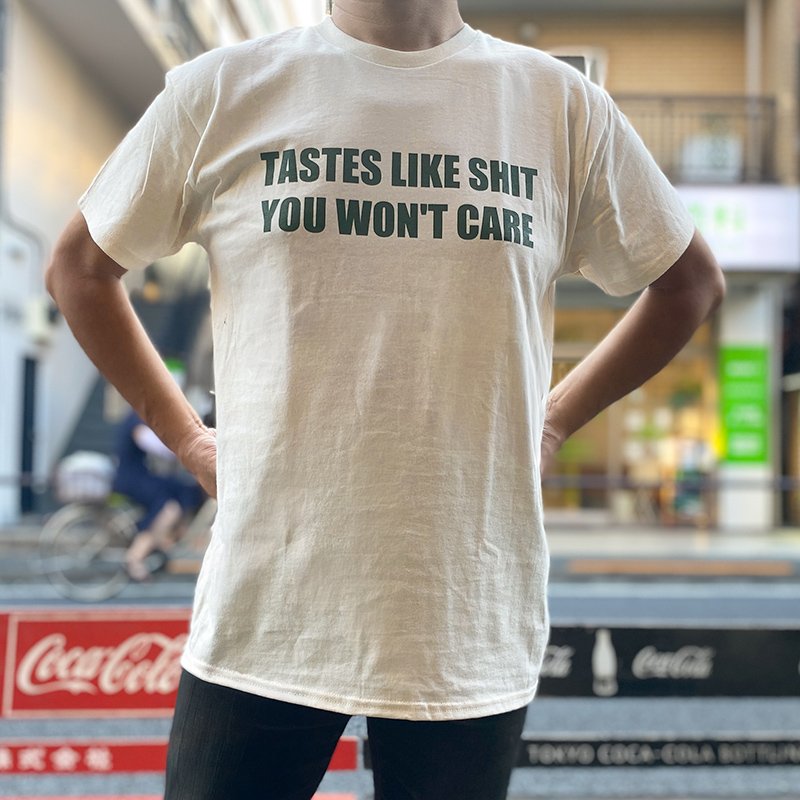 画像4: TASTES LIKE SHIT, YOU WON'T CARE Tシャツ (NATURAL/MOSS) (4)