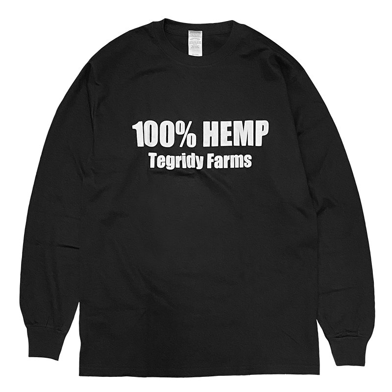 画像1: 【SALE】100% HEMP TEGRIDY FARMS ロングスリーブTシャツ (BLACK) (1)