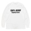 画像1: 【SALE】100% HEMP TEGRIDY FARMS ロングスリーブTシャツ (WHITE) (1)