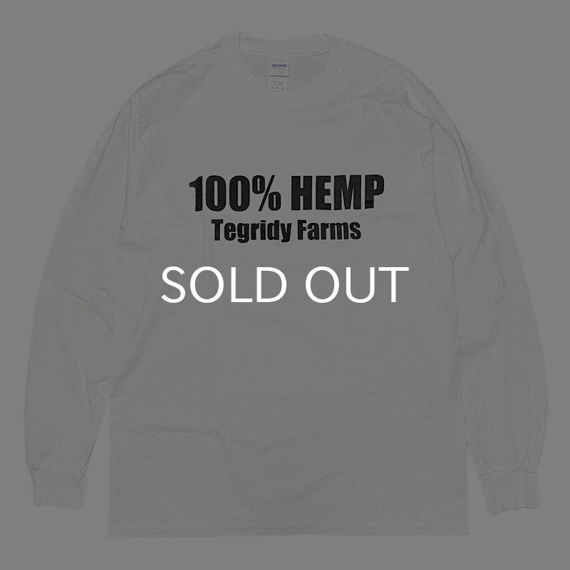画像1: 【SALE】100% HEMP TEGRIDY FARMS ロングスリーブTシャツ (WHITE) (1)