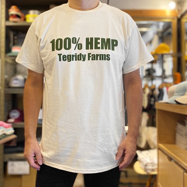 画像1: 100% HEMP TEGRIDY FARMS Tシャツ (NATURAL/MOSS) (1)