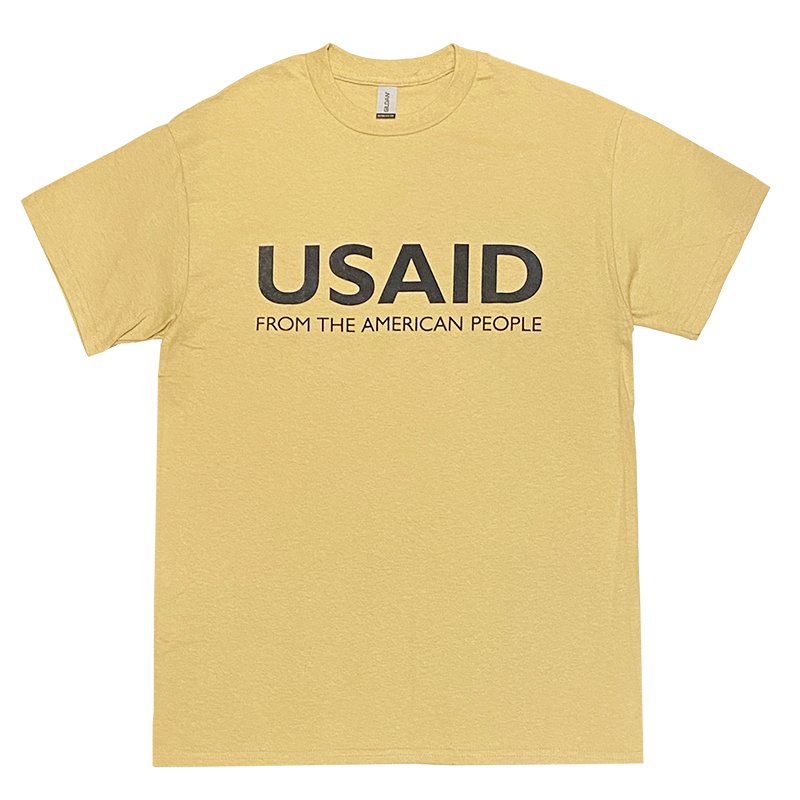 画像1: USAID Tシャツ / LOGO (TAN) (1)