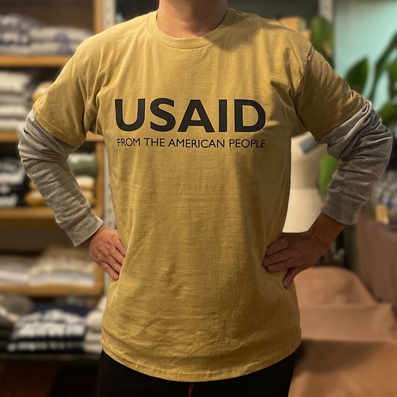 画像3: USAID Tシャツ / LOGO (TAN) (3)