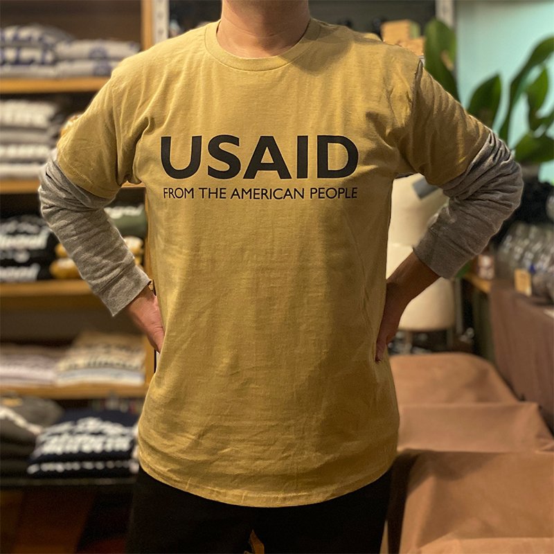 画像4: USAID Tシャツ / LOGO (TAN) (4)