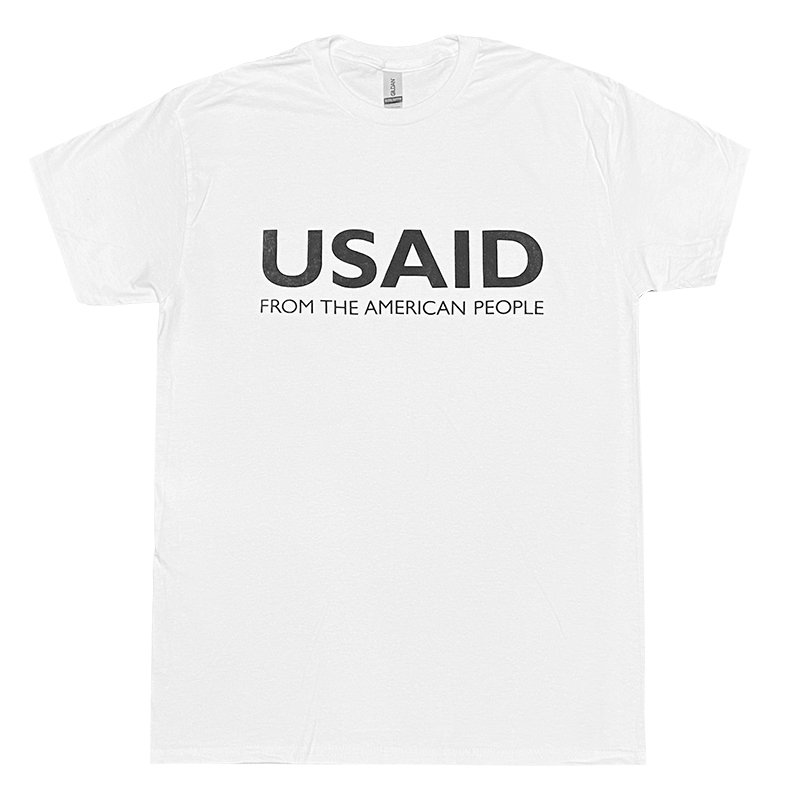 画像1: USAID Tシャツ / LOGO (WHITE) (1)