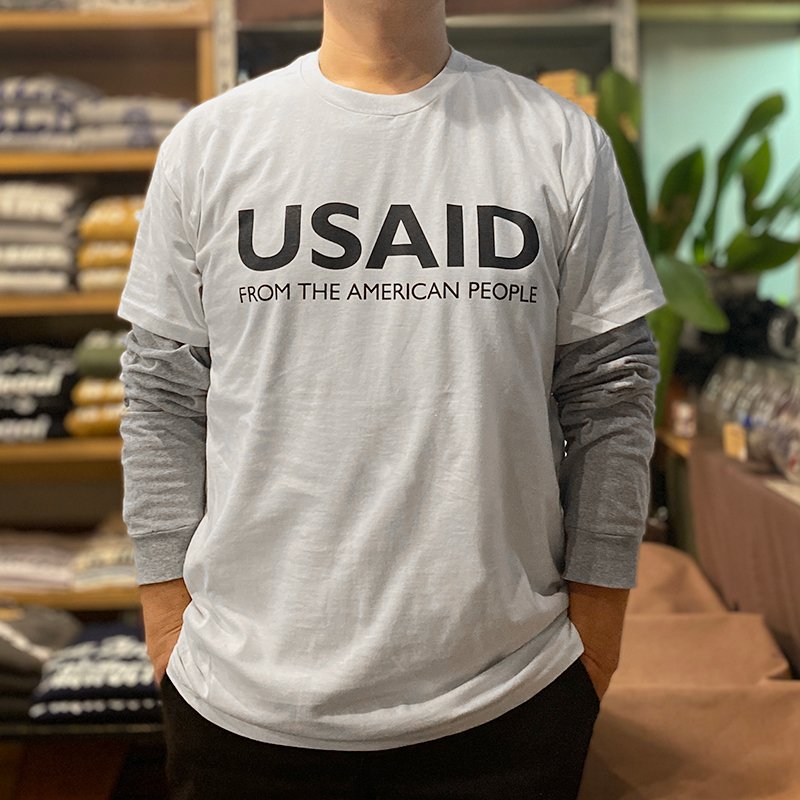 画像2: USAID Tシャツ / LOGO (WHITE) (2)