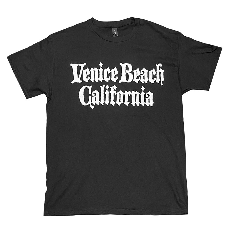 画像1: VENICE BEACH CALIFORNIA Tシャツ (BLACK) (1)