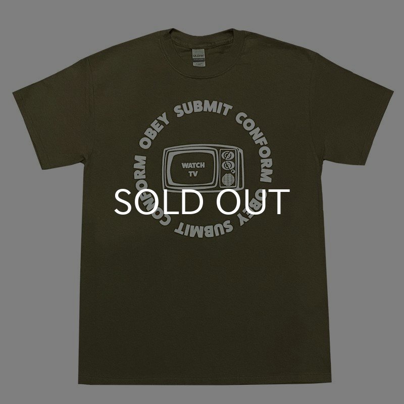 画像1: WATCH TV Tシャツ (OLIVE) (1)