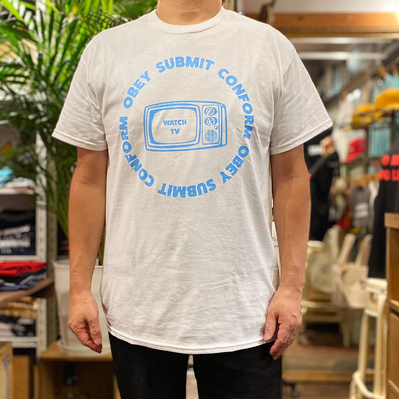 画像4: WATCH TV Tシャツ (WHITE/SAX) (4)