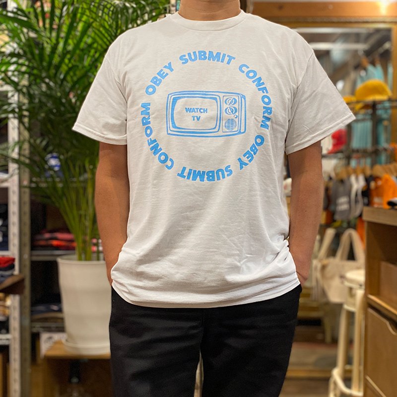 画像3: WATCH TV Tシャツ (WHITE/SAX) (3)