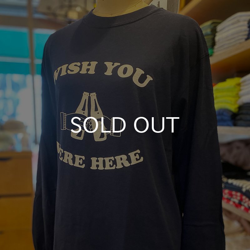 画像2: WISH YOU WERE HERE ロングスリーブTシャツ (NAVY) (2)