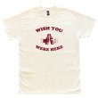 画像1: WISH YOU WERE HERE Tシャツ (NATURAL/BORDEAUX) (1)