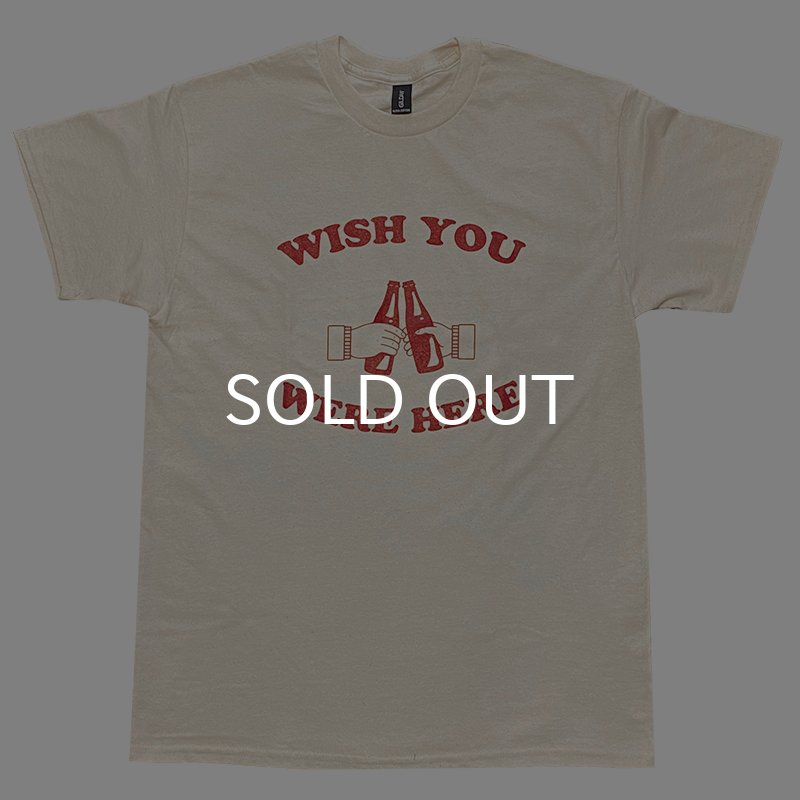画像1: WISH YOU WERE HERE Tシャツ (NATURAL/BORDEAUX) (1)