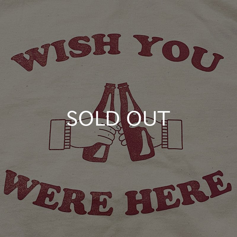 画像2: WISH YOU WERE HERE Tシャツ (NATURAL/BORDEAUX) (2)