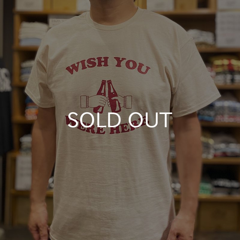 画像3: WISH YOU WERE HERE Tシャツ (NATURAL/BORDEAUX) (3)