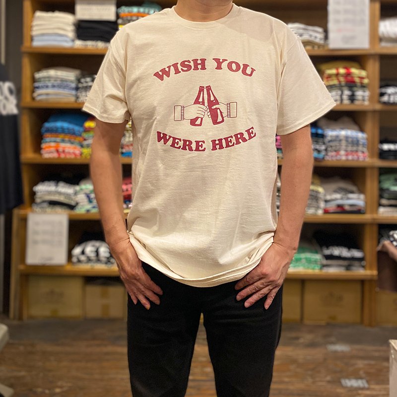 画像5: WISH YOU WERE HERE Tシャツ (NATURAL/BORDEAUX) (5)