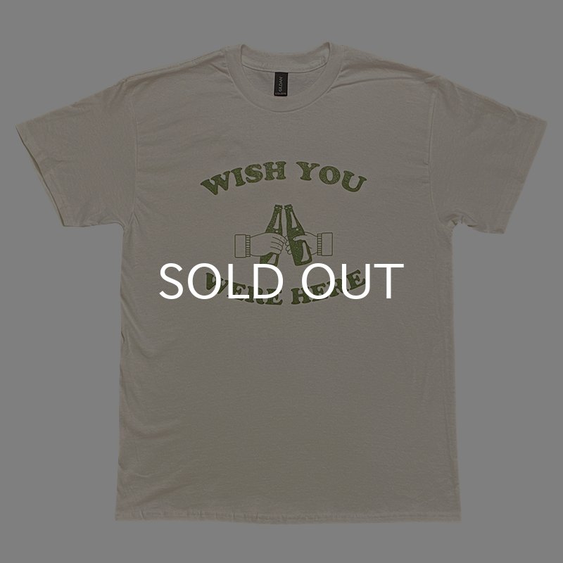 画像1: WISH YOU WERE HERE Tシャツ (NATURAL/OLIVE) (1)