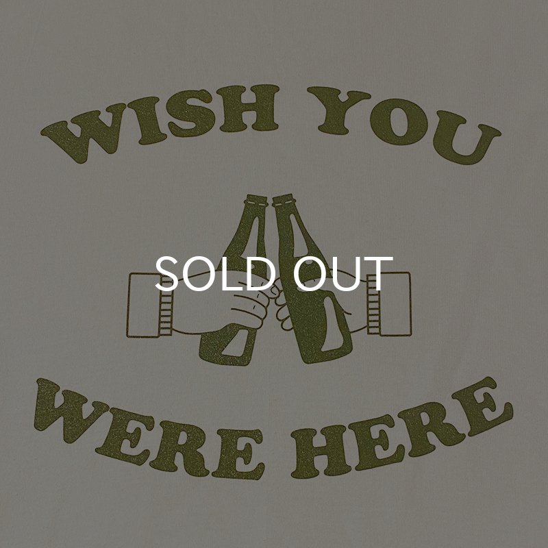 画像2: WISH YOU WERE HERE Tシャツ (NATURAL/OLIVE) (2)