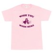 画像1: WISH YOU WERE HERE Tシャツ (PINK/BORDEAUX) (1)
