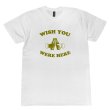 画像1: WISH YOU WERE HERE Tシャツ (WHITE/OLIVE) (1)