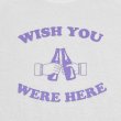 画像2: WISH YOU WERE HERE Tシャツ (WHITE/LAVENDER) (2)