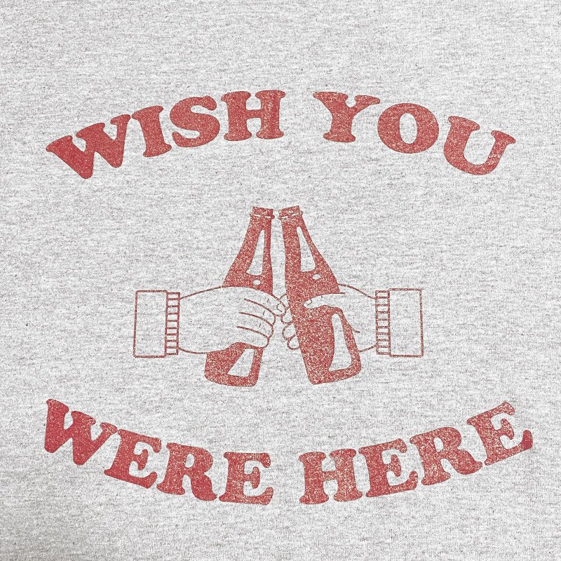画像2: WISH YOU WERE HERE Tシャツ (HEATHER GREY/BORDEAUX) (2)