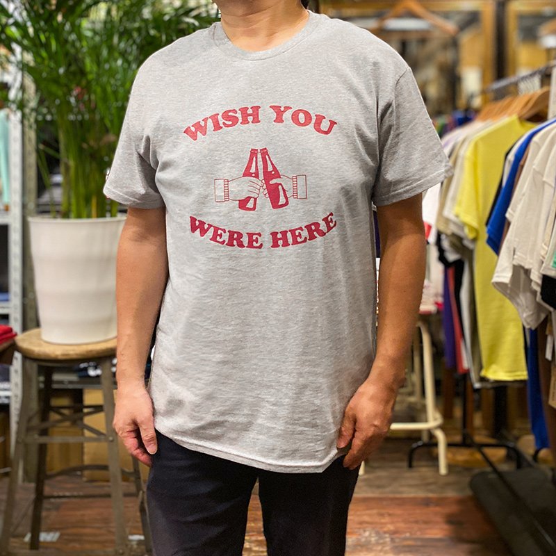 画像4: WISH YOU WERE HERE Tシャツ (HEATHER GREY/BORDEAUX) (4)