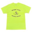 画像1: WISH YOU WERE HERE Tシャツ (SAFETY GREEN/BROWN) (1)