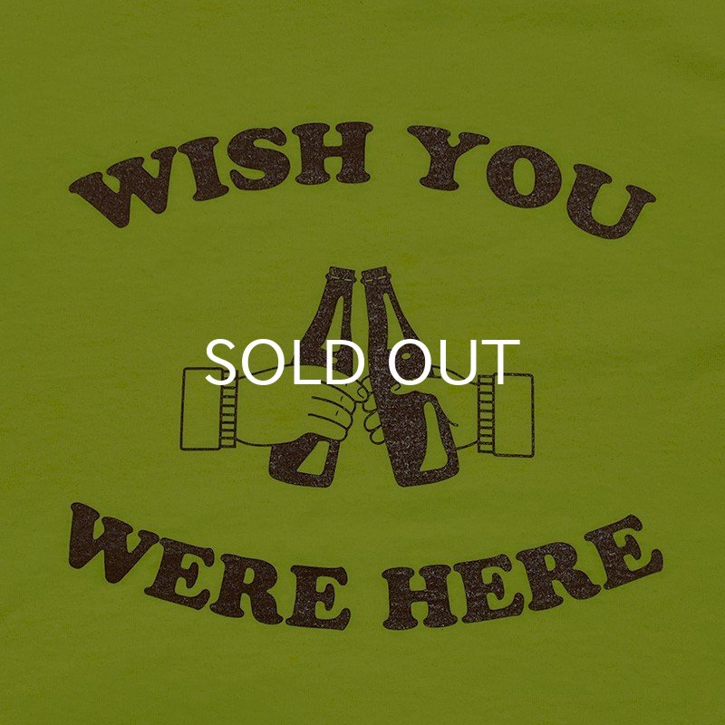画像2: WISH YOU WERE HERE Tシャツ (SAFETY GREEN/BROWN) (2)