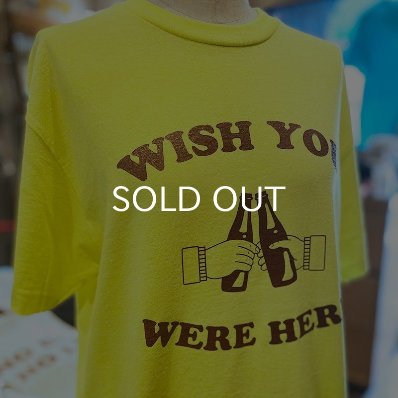 画像3: WISH YOU WERE HERE Tシャツ (SAFETY GREEN/BROWN) (3)