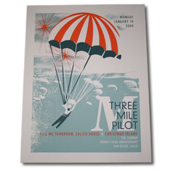 画像1: THREE MILE PILOT ポスター / 2009 1.19 LIVE POSTER (1)