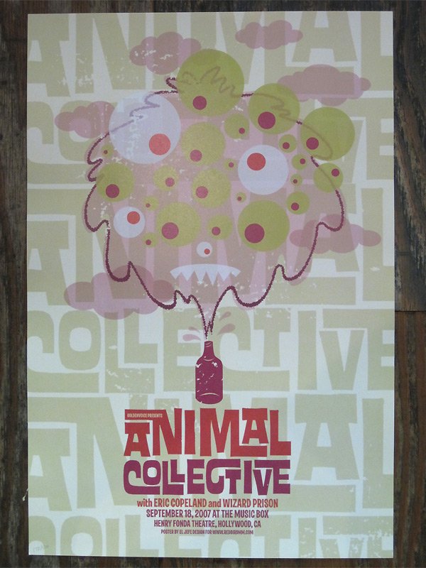 画像2: ANIMAL COLLECTIVE ポスター / 2007 FONDA THEATRE POSTER (2)