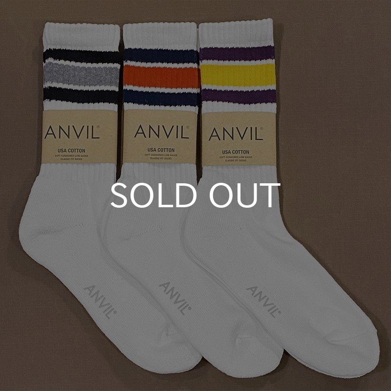 画像1: ANVIL / USA COTTON CREW SOCKS (1)