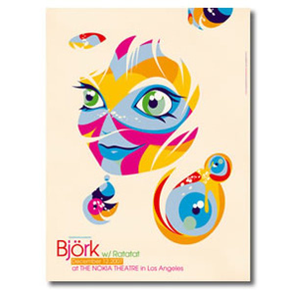 画像1: BJORK ポスター / 2007 AT THE NOKIA THEATRE POSTER (1)