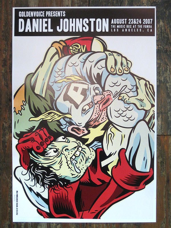 画像2: DANIEL JOHNSTON ポスター / 2007 FONDA THEATRE POSTER (2)