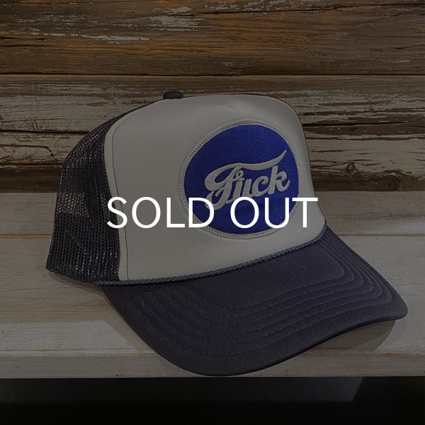 画像1: FUCK TRUCKER CAP (WHITE/NAVY) (1)
