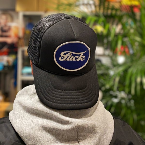 画像1: FUCK SNAPBACK CAP (BLACK/BLUE) (1)