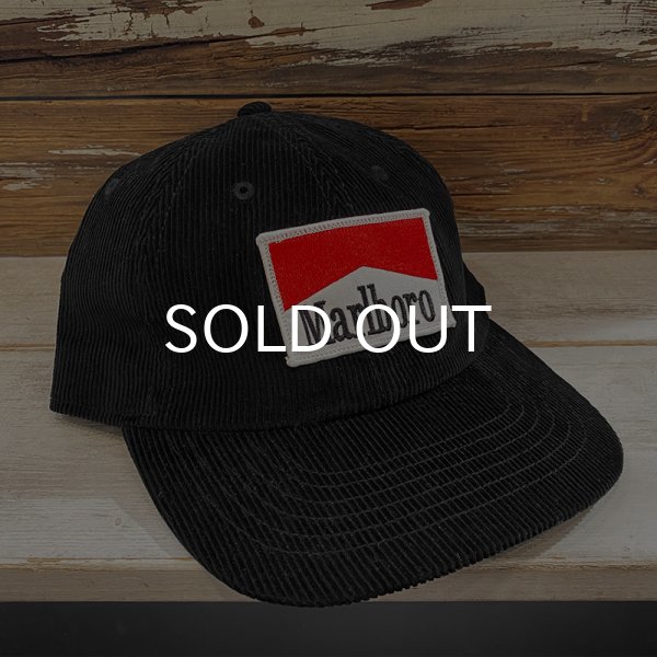 画像1: MARLBORO CORDUROY CAP (BLACK) (1)
