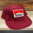 画像1: MARLBORO CORDUROY CAP (BURGUNDY) (1)