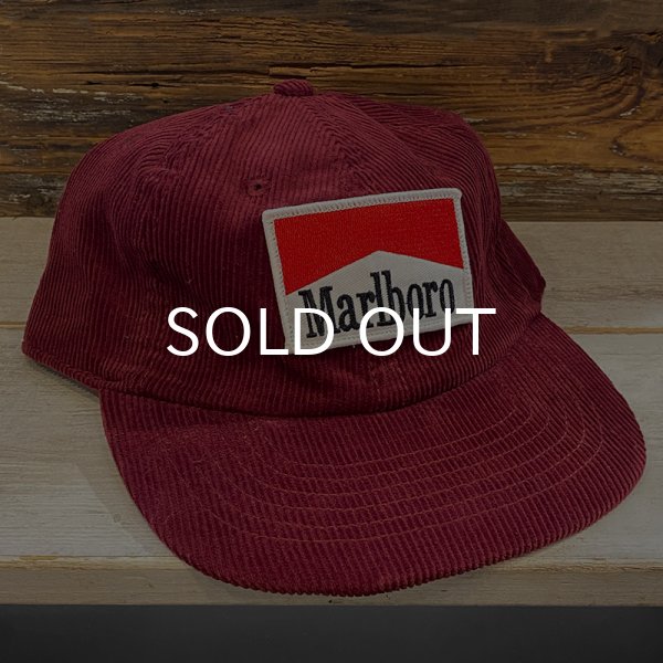 画像1: MARLBORO CORDUROY CAP (BURGUNDY) (1)
