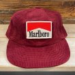 画像2: MARLBORO CORDUROY CAP (BURGUNDY) (2)
