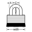 画像3: MASTER LOCK（マスターロック）ラミネートパドロック 22D (3)