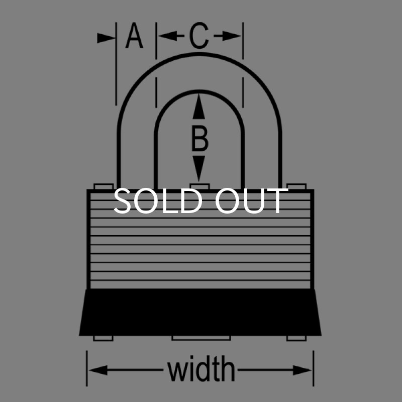 画像4: MASTER LOCK(マスターロック)ラミネートパドロック 22D (4)