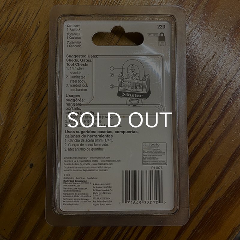 画像3: MASTER LOCK(マスターロック)ラミネートパドロック 22D (3)