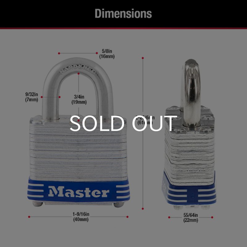 画像4: MASTER LOCK(マスターロック)ラミネートパドロック 3D (4)