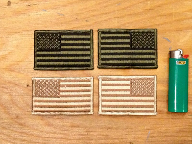 画像1: U.S. ミリタリー・ワッペン / US Flag Pair (1)